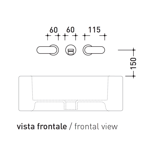 Immagine di Flaminia ONE batteria lavabo ad incasso con tre fori, finitura cromo 113060