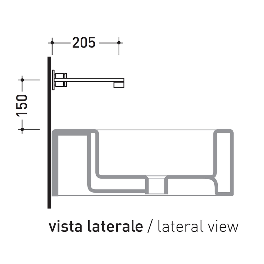 Immagine di Flaminia ONE batteria lavabo ad incasso con tre fori, finitura cromo 113060