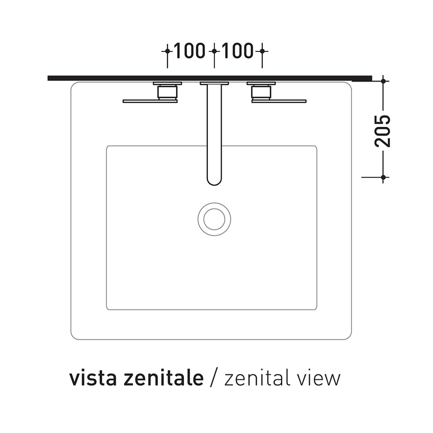 Immagine di Flaminia ONE batteria lavabo ad incasso con tre fori, finitura cromo 113060