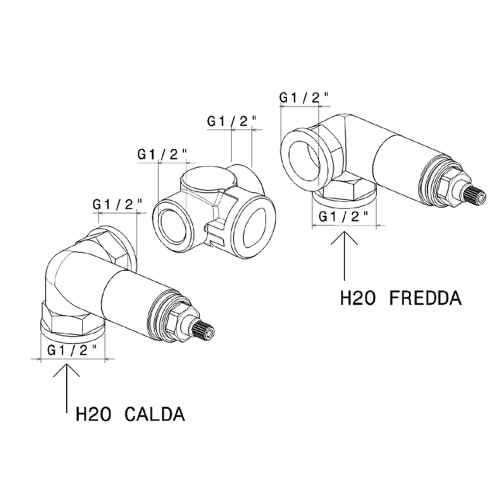 Immagine di Flaminia ONE batteria lavabo ad incasso con tre fori, finitura cromo 113060