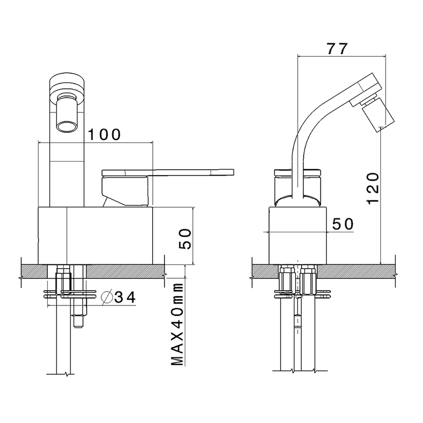 Immagine di Flaminia ONE miscelatore monocomando bidet, finitura cromo 114070/F