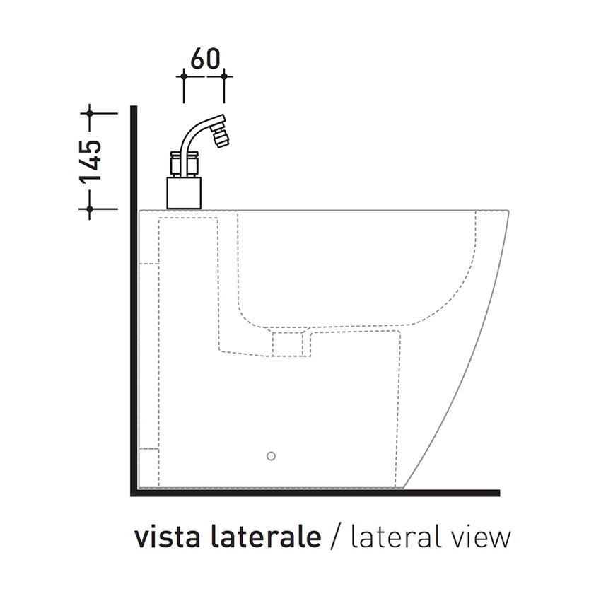 Immagine di Flaminia ONE miscelatore monocomando bidet, finitura cromo 114070/F