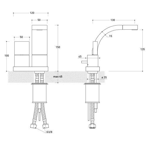 Immagine di Flaminia SI miscelatore monocomando bidet, completo di piletta, finitura cromo SI2023