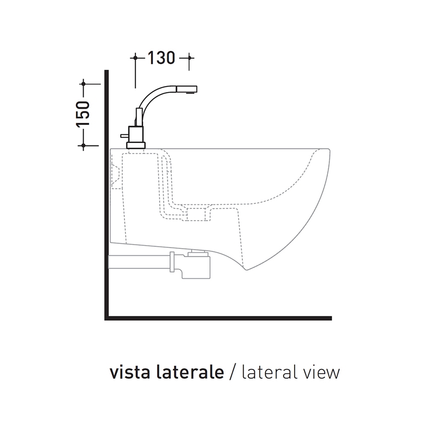 Immagine di Flaminia SI miscelatore monocomando bidet, completo di piletta, finitura cromo SI2023