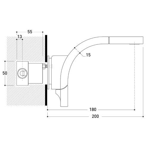 Immagine di Flaminia SI DOWN doppiocomando per lavabo ad incasso, finitura cromo SI2042D