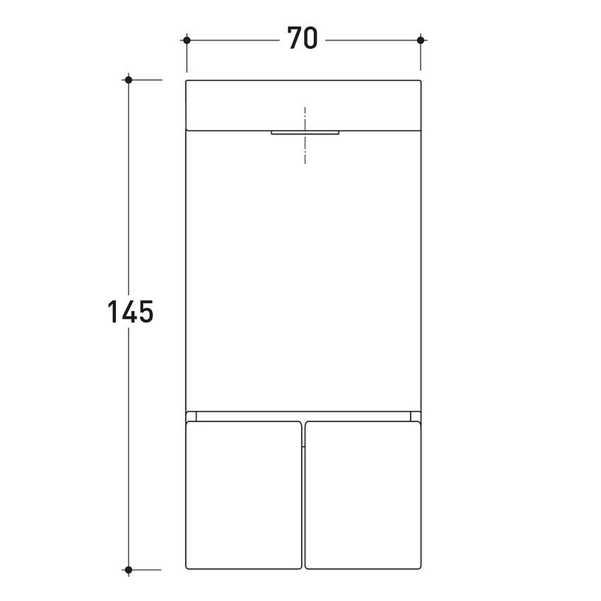 Immagine di Flaminia SI DOWN doppiocomando per lavabo ad incasso, finitura cromo SI2042D