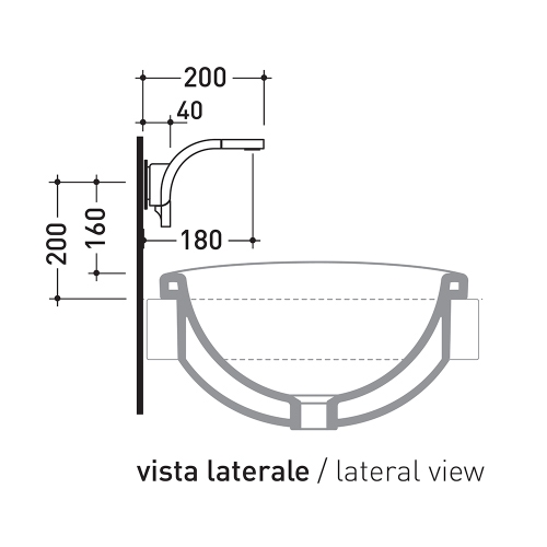 Immagine di Flaminia SI DOWN doppiocomando per lavabo ad incasso, finitura cromo SI2042D