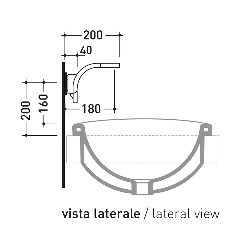 Immagine di Flaminia SI DOWN doppiocomando per lavabo ad incasso, finitura cromo SI2042D