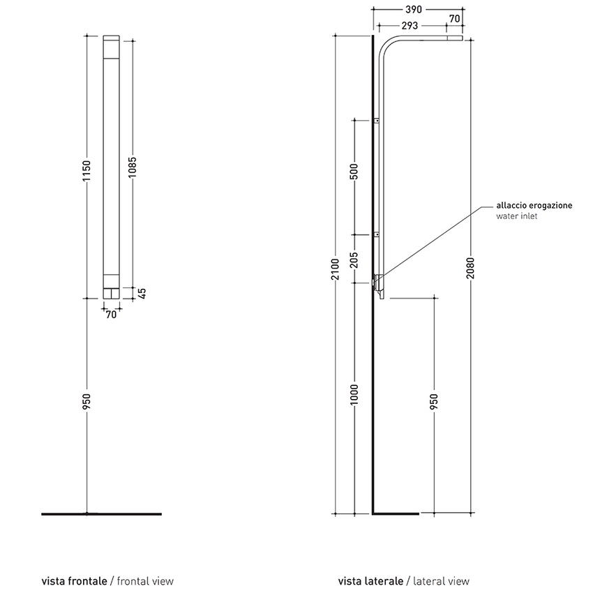 Immagine di Flaminia SI doppiocomando per doccia ad incasso con soffione integrato, finitura cromo SI2072