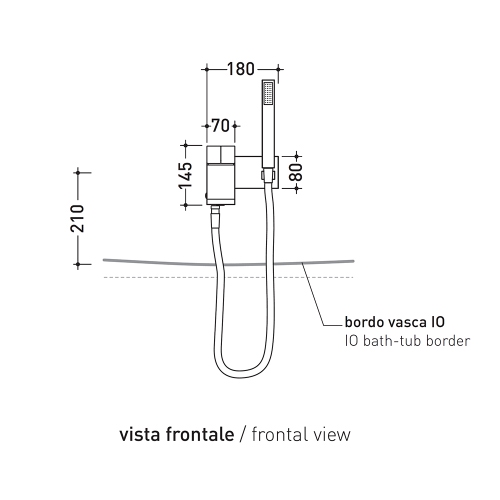 Immagine di Flaminia SI doppiocomando vasca incasso con deviatore, finitura cromo SI2081