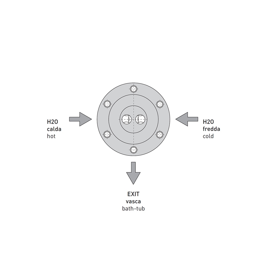 Immagine di Flaminia SI doppiocomando vasca free standing con deviatore, finitura cromo SI2085