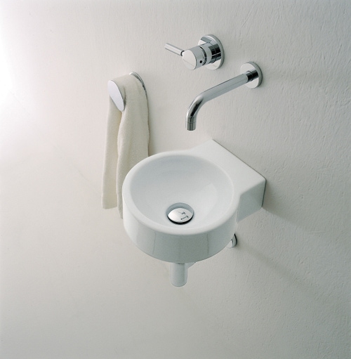 Immagine di Flaminia MINI TWIN 30 lavabo Ø 27 cm sospeso, senza troppopieno, colore bianco finitura lucido 5059