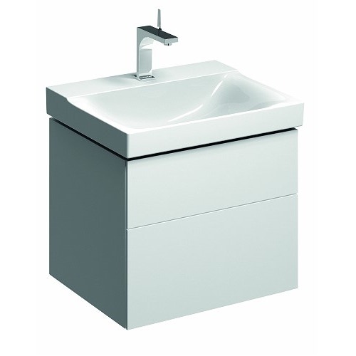 Immagine di Pozzi Ginori Tower mobile sospeso 60 con due cassettoni, finitura bianco lucido 84771083