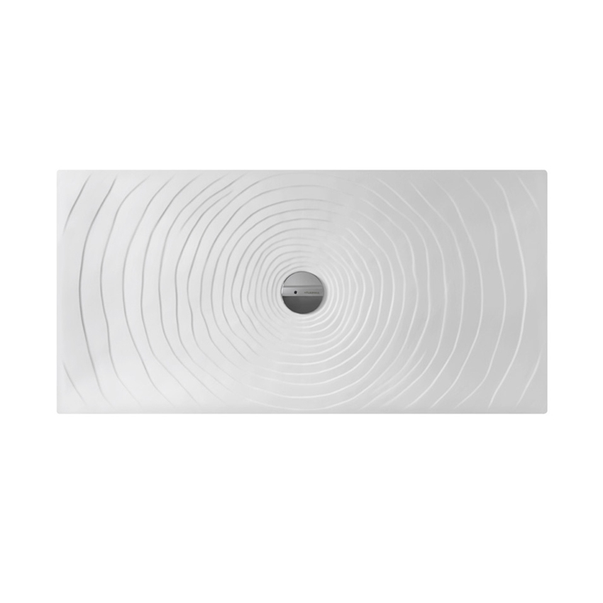 Immagine di Flaminia WATER DROP piatto doccia rettangolare L.140 P.70 cm, da appoggio o incasso filo pavimento, colore bianco finitura lucido DR70