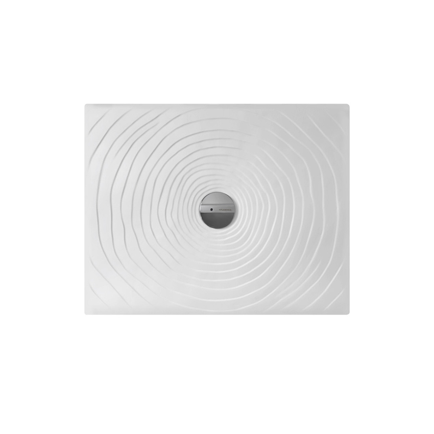 Immagine di Flaminia WATER DROP piatto doccia rettangolare L.90 P.72 cm, da appoggio o incasso filo pavimento, colore bianco finitura lucido DR90