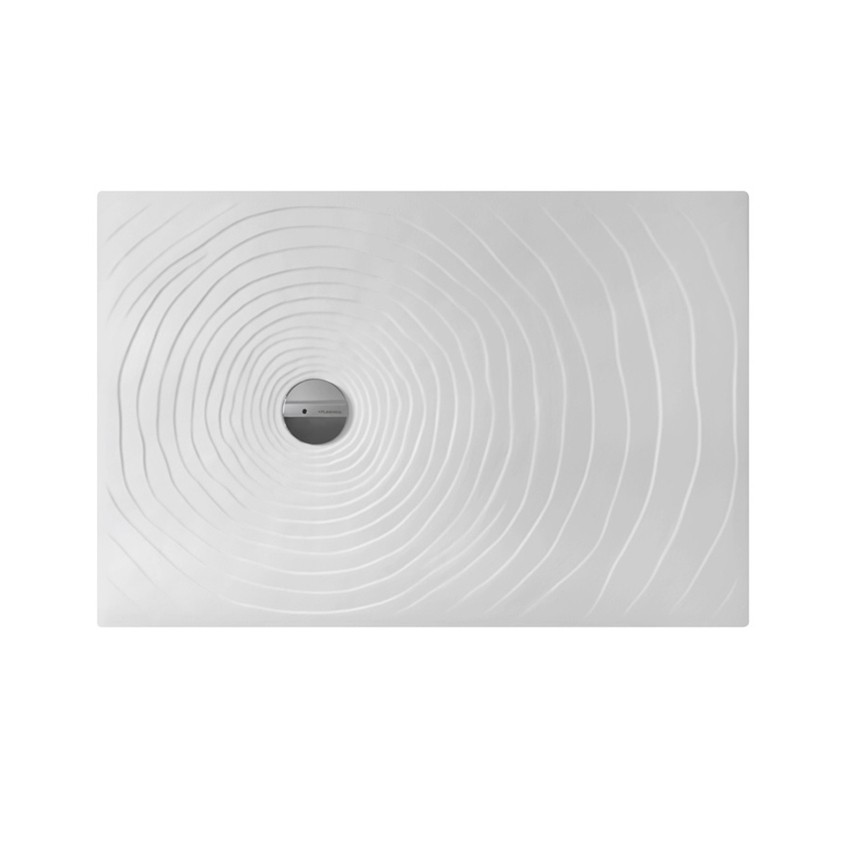 Immagine di Flaminia WATER DROP piatto doccia rettangolare L.120 P.80 cm, da appoggio o incasso filo pavimento, colore bianco finitura lucido DR120