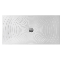 Immagine di Flaminia WATER DROP piatto doccia rettangolare L.160 P.80 cm, da appoggio o incasso filo pavimento, colore bianco finitura lucido DR8016