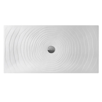 Immagine di Flaminia WATER DROP piatto doccia rettangolare L.160 P.80 cm, da appoggio o incasso filo pavimento, colore bianco latte finitura opaco DR8016LAT