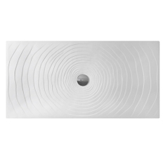 Immagine di Flaminia WATER DROP piatto doccia rettangolare L.160 P.80 cm, da appoggio o incasso filo pavimento, colore bianco latte finitura opaco DR8016LAT