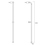 Immagine di Flaminia DISABILI corrimano di sostegno verticale H 180 cm, colore bianco finitura lucido D8