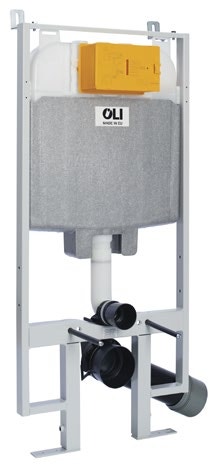 Immagine di Flaminia Oli74 plus sanitarblock S80 meccanica struttura per pareti in cartongesso completa di cassetta di scarico doppio flusso 6/3 lt per installazione vasi sospesi 601803