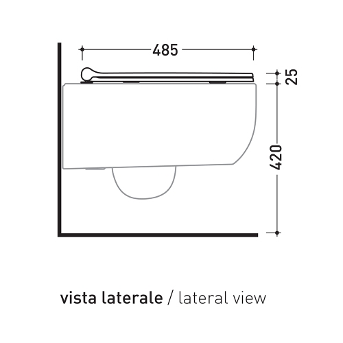 Immagine di Flaminia FLUO set sanitari sospesi, vaso con sistema goclean® e coprivaso slim con discesa rallentata, bidet monoforo con troppopieno, colore carbone finitura opaco FU118GCAR+FU218CAR+FUCW05CAR