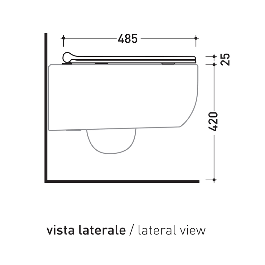Immagine di Flaminia FLUO set sanitari sospesi, vaso con sistema goclean® e coprivaso slim con discesa rallentata, bidet monoforo con troppopieno, colore carbone finitura opaco FU118GCAR+FU218CAR+FUCW05CAR