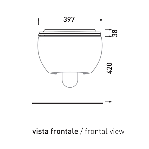 Immagine di Flaminia FLUO set sanitari sospesi, vaso con sistema goclean® e coprivaso slim con discesa rallentata, bidet monoforo con troppopieno, colore carbone finitura opaco FU118GCAR+FU218CAR+FUCW05CAR