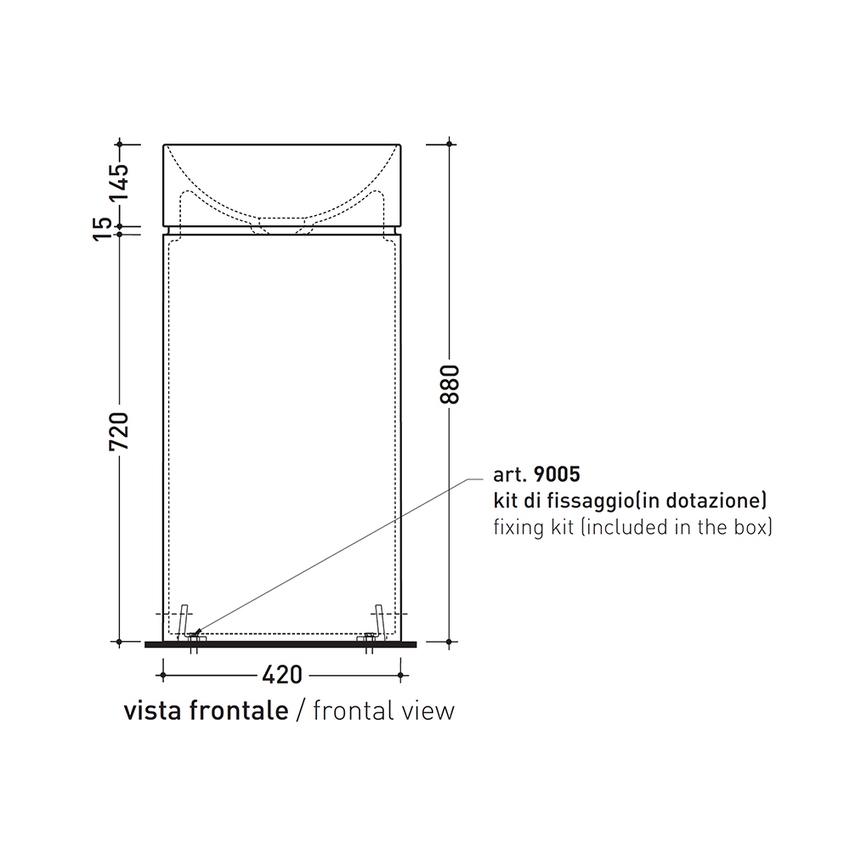 Immagine di Flaminia MONOTWIN SLIM lavabo a colonna a centro stanza, colore bianco finitura lucido MTC42C