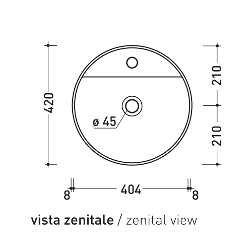 Immagine di Flaminia MONOTWIN SLIM lavabo a colonna a centro stanza, monoforo, con piano per rubinetteria, colore bianco finitura lucido MTR42C
