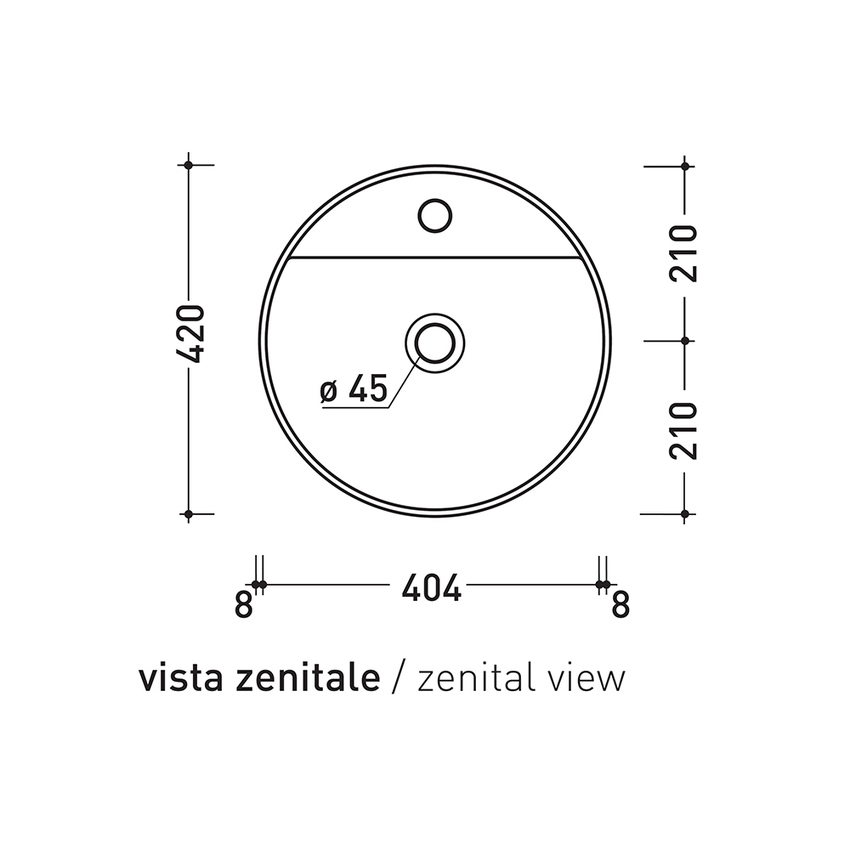 Immagine di Flaminia MONOTWIN SLIM lavabo a colonna a parete, con piano rubinetteria, monoforo, colore bianco finitura lucido MTR42P