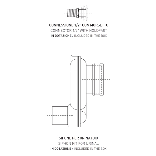 Immagine di Flaminia APP orinatoio a parete, colore bianco finitura lucido AP28G