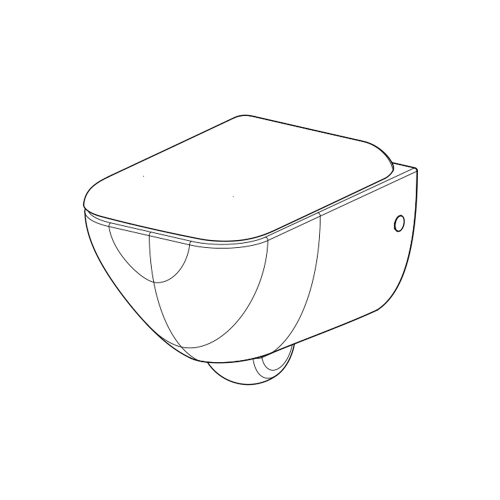 Immagine di Gessi TOTAL LOOK vaso sospeso, sedile con chiusura rallentata e coprifori laterali cromo, colore bianco finitura lucido 39113#518