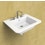 Immagine di Flaminia VOLO 66 lavabo 66 cm da appoggio o sospeso, con troppopieno, colore bianco finitura lucido VL66L