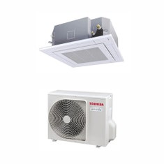 Immagine di Toshiba CASSETTA SMART Climatizzatore a cassetta monosplit inverter | unità esterna SUPER DIGITAL INVERTER 5 kW unità interna 18000 BTU RAV-GP561ATW-E+RAV-HM561UT-E