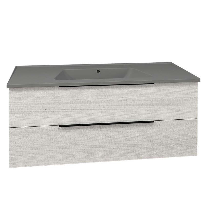 Immagine di Flaminia BOX base portaconsolle sospesa 2 cassetti, L.120 P.50 H.50 cm, per consolle Bloom 120, finitura oj bianco BBX949OJB