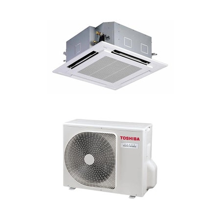 Immagine di Toshiba CASSETTA STANDARD 90X90 Climatizzatore a cassetta monosplit inverter | unità esterna SUPER DIGITAL INVERTER 5 kW unità interna 18000 BTU RAV-GP561ATW-E+RAV-HM561UTP-E
