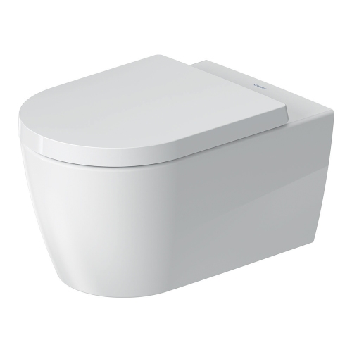 Immagine di Duravit ME BY STARCK vaso sospeso a cacciata P.57 cm HygieneFlush, senza brida, UWL classe 1, interno colore bianco finitura lucido, esterno colore bianco finitura opaco 2579099000