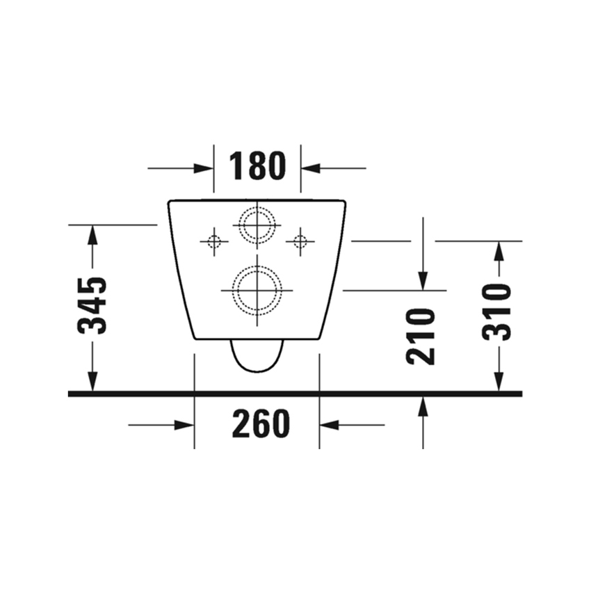 Immagine di Duravit ME BY STARCK vaso sospeso a cacciata P.57 cm HygieneFlush, senza brida, UWL classe 1, colore bianco finitura lucido 2579092000