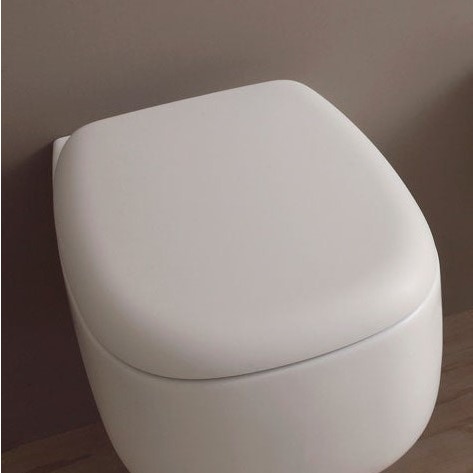 Immagine di Flaminia BONOLA coprivaso avvolgente in termoindurente, con discesa rallentata, colore bianco latte finitura opaco BNCW03LAT