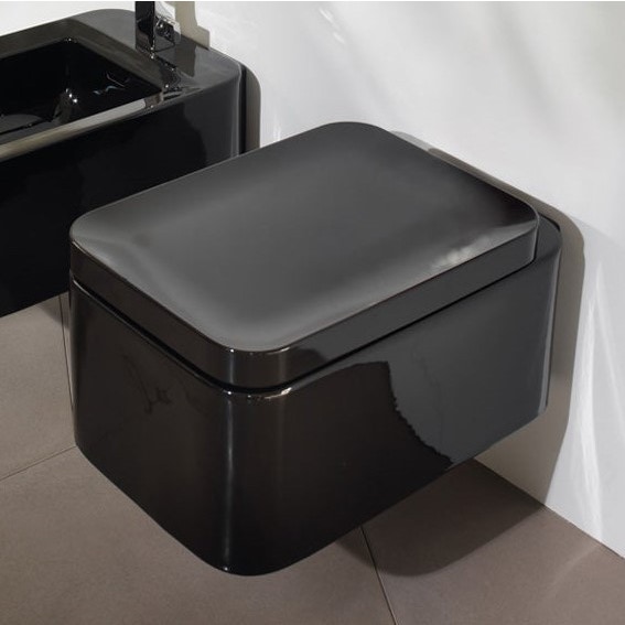 Immagine di Flaminia NILE vaso sospeso con sistema goclean®, senza sedile, colore nero finitura lucido NL118GNER