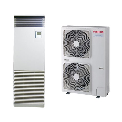 Immagine di Toshiba COLONNA Climatizzatore a colonna monosplit inverter | unità esterna SUPER DIGITAL INVERTER 12.5 kW trifase unità interna 43000 BTU RAV-GP1401AT8-E+RAV-HM1401FT-E
