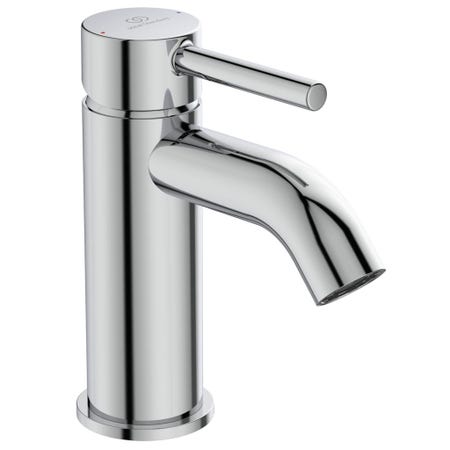 Immagine di Ideal Standard CERALINE miscelatore lavabo P.15 cm, con asta di comando e scarico piletta da 1-1/4", finitura cromo BC193AA