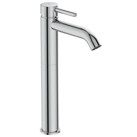 Immagine di Ideal Standard CERALINE miscelatore lavabo H.32 cm da appoggio su piano, con asta di comando e scarico piletta da 1-11/4", finitura cromo BC194AA