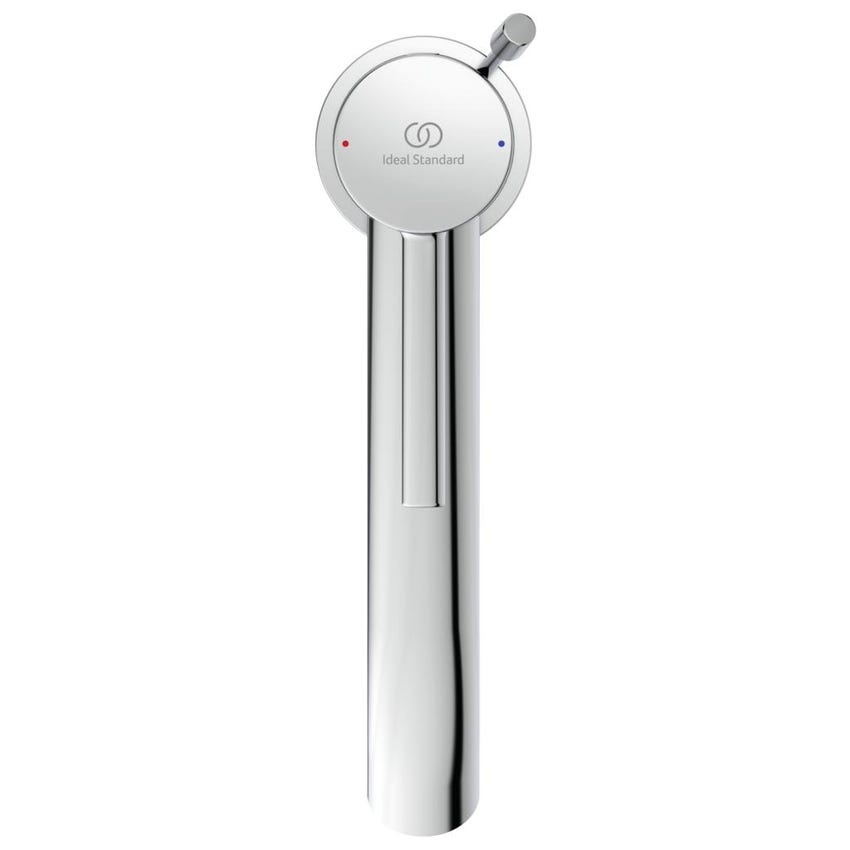 Immagine di Ideal Standard CERALINE set rubinetteria con miscelatore lavabo da appoggio su piano con scarico e miscelatore bidet con scarico, finitura cromo SETCE001