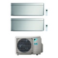 Immagine di Daikin STYLISH R32 Climatizzatore a parete dual split inverter Wi-Fi silver | unità esterna 4 kW unità interne 7000+7000 BTU 2MXM40N+FTXA[20|20]BS