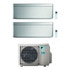 Immagine di Daikin STYLISH R32 Climatizzatore a parete dual split inverter Wi-Fi silver | unità esterna 5 kW unità interne 5000+18000 BTU 2MXM50N+CTXA[15]BS+FTXA[50]BS