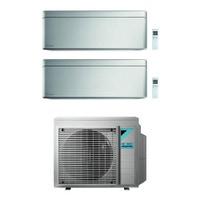 Immagine di Daikin STYLISH R32 Climatizzatore a parete dual split inverter Wi-Fi silver | unità esterna 6.5 kW unità interne 12000+12000 BTU 2MXM68N+FTXA[35|35]BS