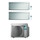 Daikin STYLISH R32 Climatizzatore a parete dual split inverter Wi-Fi silver | unità esterna 6.5 kW unità interne 12000+15000 BTU 2MXM68N+FTXA[35|42]BS