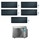 Daikin STYLISH R32 Climatizzatore a parete penta split inverter Wi-Fi blackwood | unità esterna 7.8 kW unità interne 9000+9000+9000+12000+15000 BTU 5MXM90N9+FTXA[25|25|25|35|42]BT